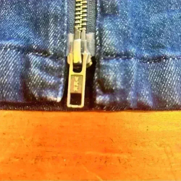 Madewell Denim Zip Up Mini Skirt Blue Size 29 Medium/Dark Wash Front Pocket - Picture 11 of 11